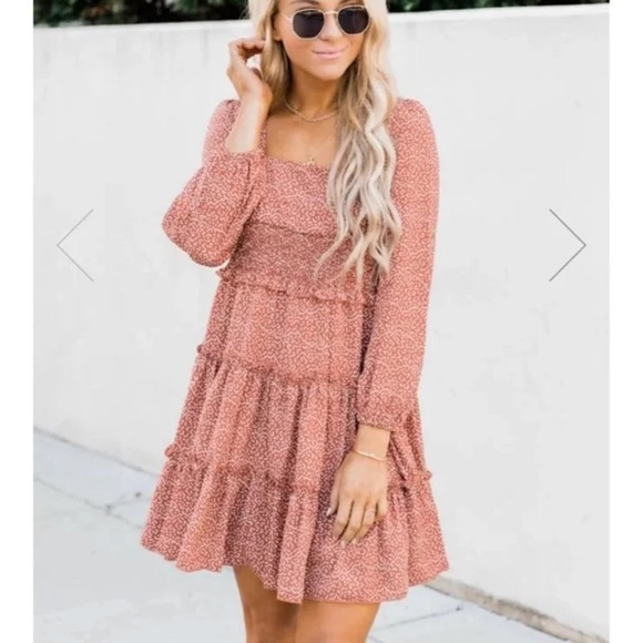 COPY - Humble Attitude Printed Rust Dress - Picture 3 of 3